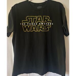 Mens Star Wars T-Shirt size XL V Fifth Sun Black Yellow White The Force Awakens